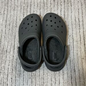 Crocs Classic Lined Clogs Gray Faux Fur | Size W6 M4